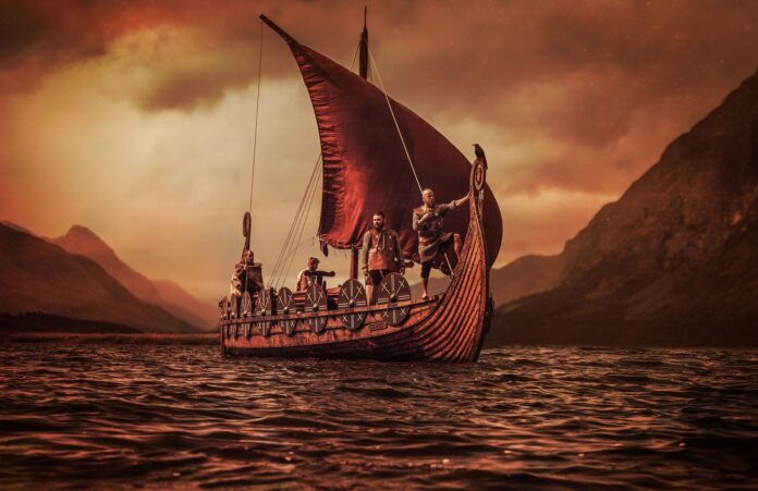 Vikingové mýty válečníci Norsko Skandinávie drakkar